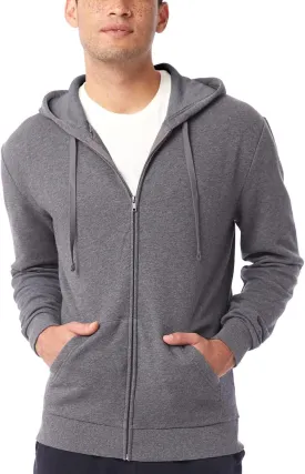 Alternative Men's Hoodie, Eco-Cozy Fleece Full-Zip Hooded Sweatshirt