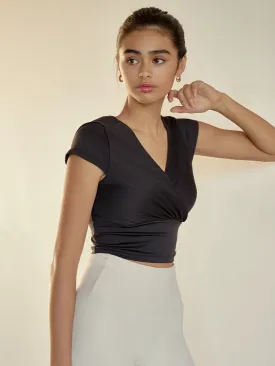 Be-Free Cap Sleeve Wrap Longline Bra