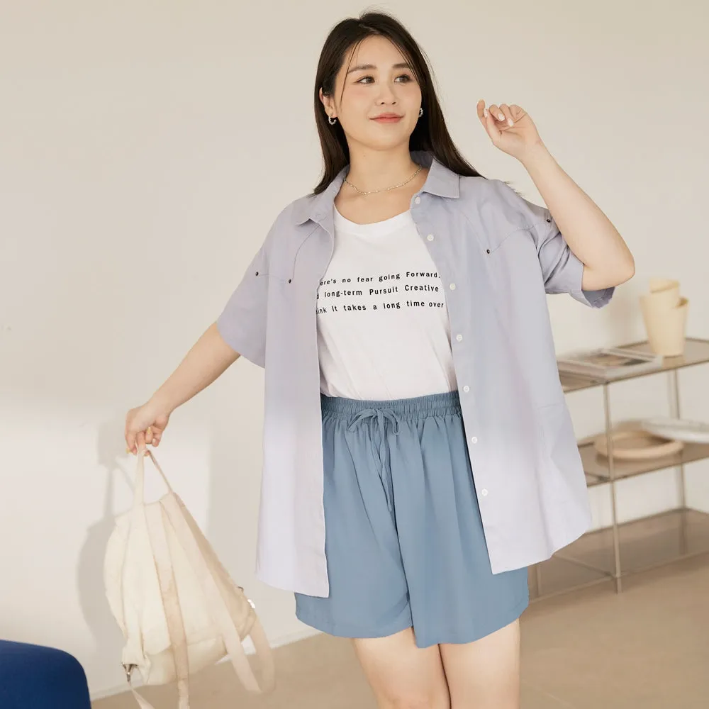 Casual Basic Comfy Soft Elastic Waist Shorts