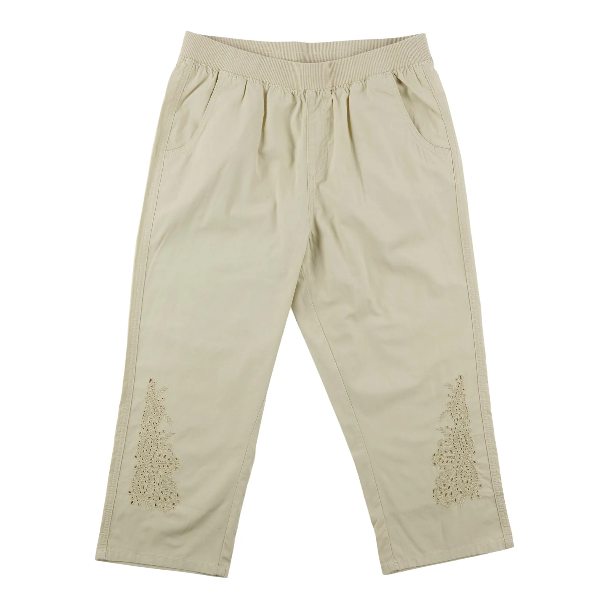 Classic Editions Women's Summer Look Embroidered Capris