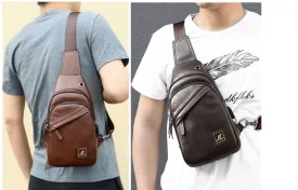 Crazy Horse Leather USB Charging Best Designer Crossbody Bag