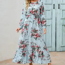 Elegant Floral Print Dress