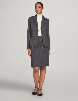 Executive Collection Pinstripe Two Button Jacket With Pant and Skirt- Sale