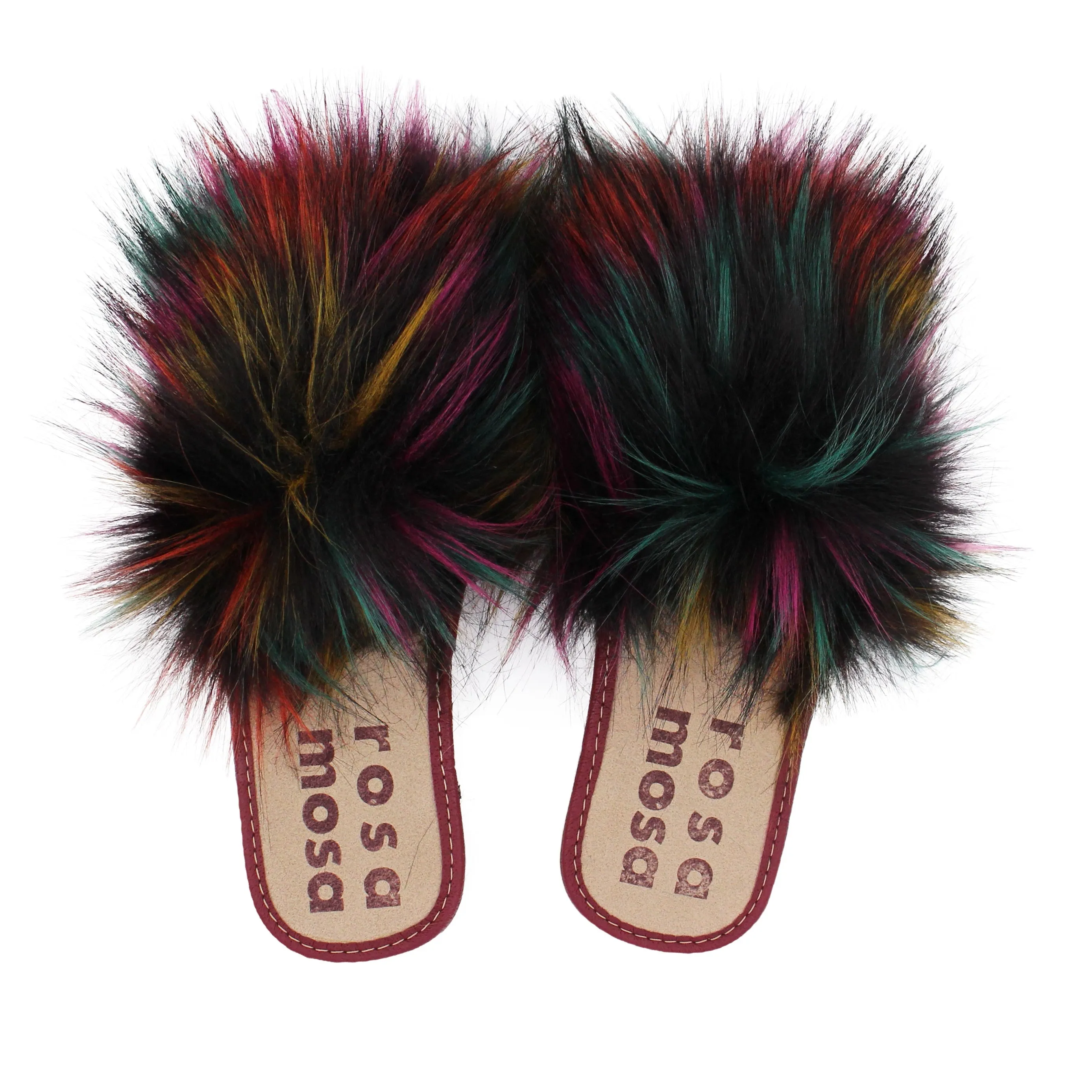 Faux Fur Slippers   Multi-color