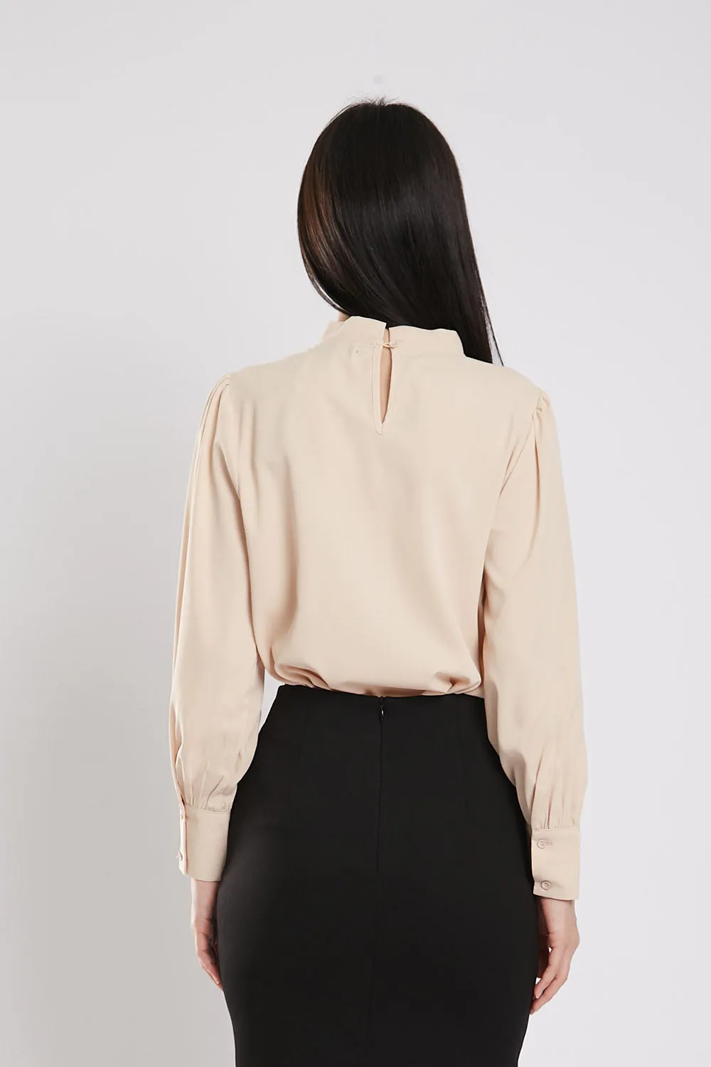 Guilian Long Sleeves Blouse in Apricot