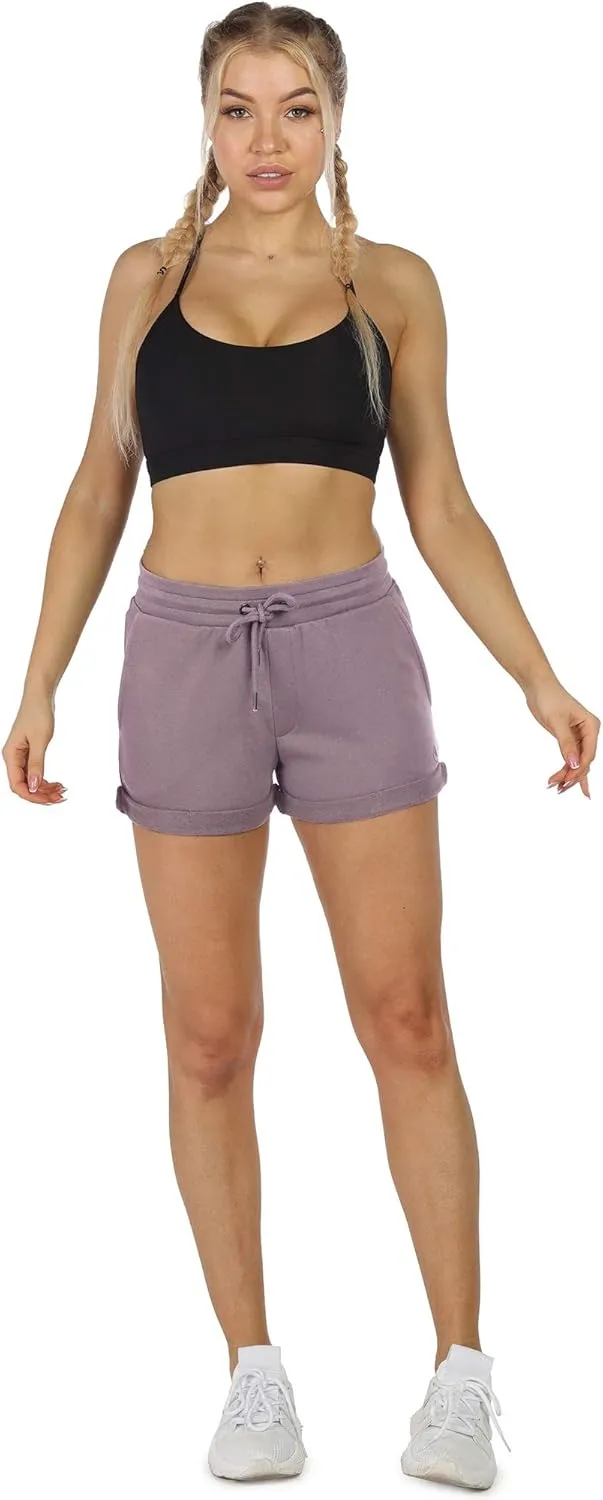icyzone Workout Lounge Shorts for Women - Athletic Running Jogging Cotton Sweat Shorts