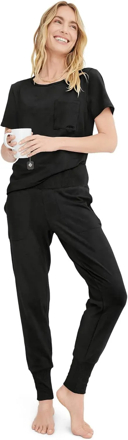 Jockey Women's Loungewear Soft Touch Luxe Foldover Jogger