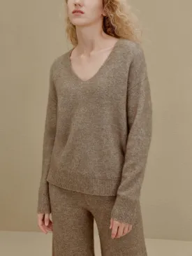 Knitted V-Neck Sweater