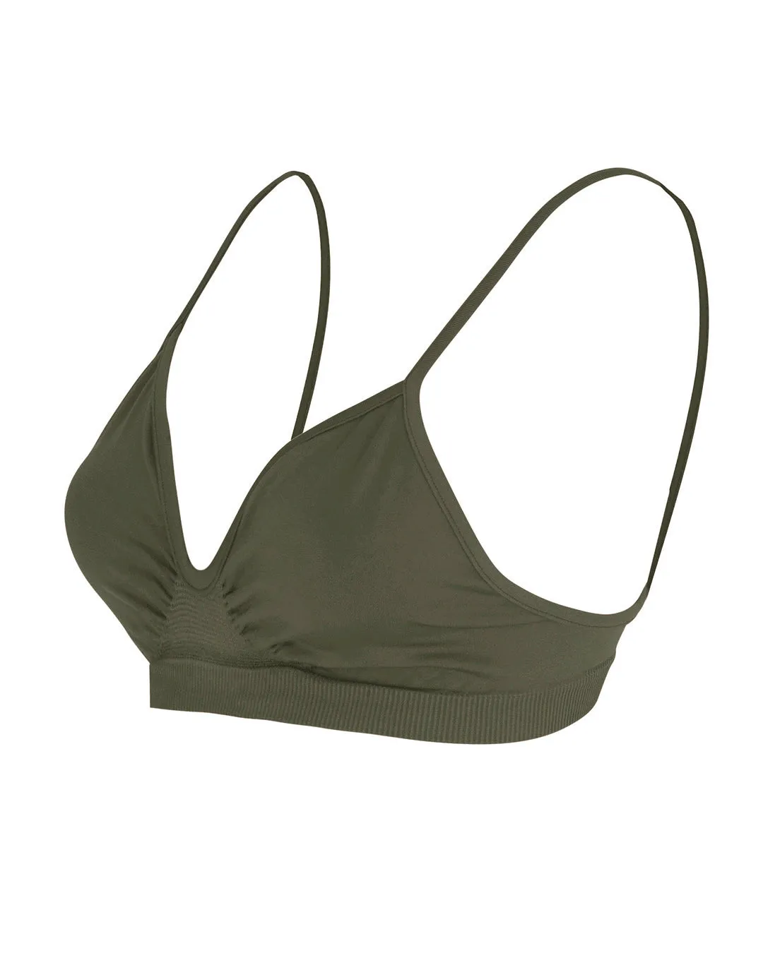 LIBERATED Bikini Bra Top | Olive