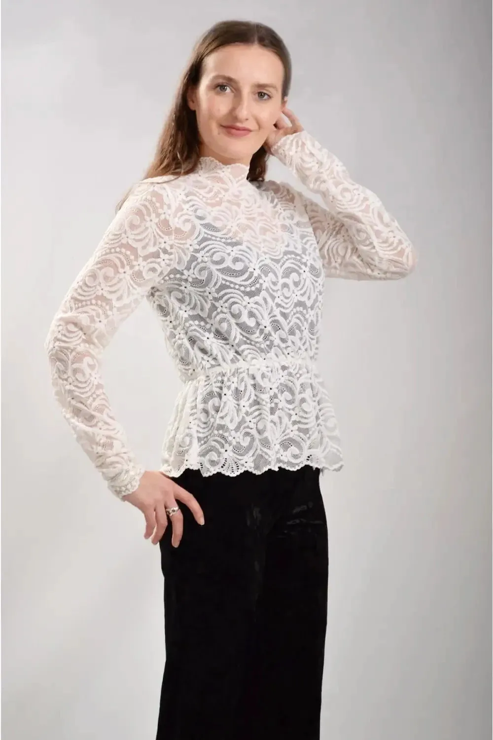 Long Sleeve Peplum Top