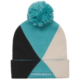 Lyle and Scott Accessories Argyle Bobble Beanie Alpine Sky