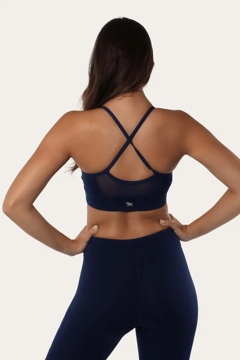 Mallee Womens Sports Bra - Navy