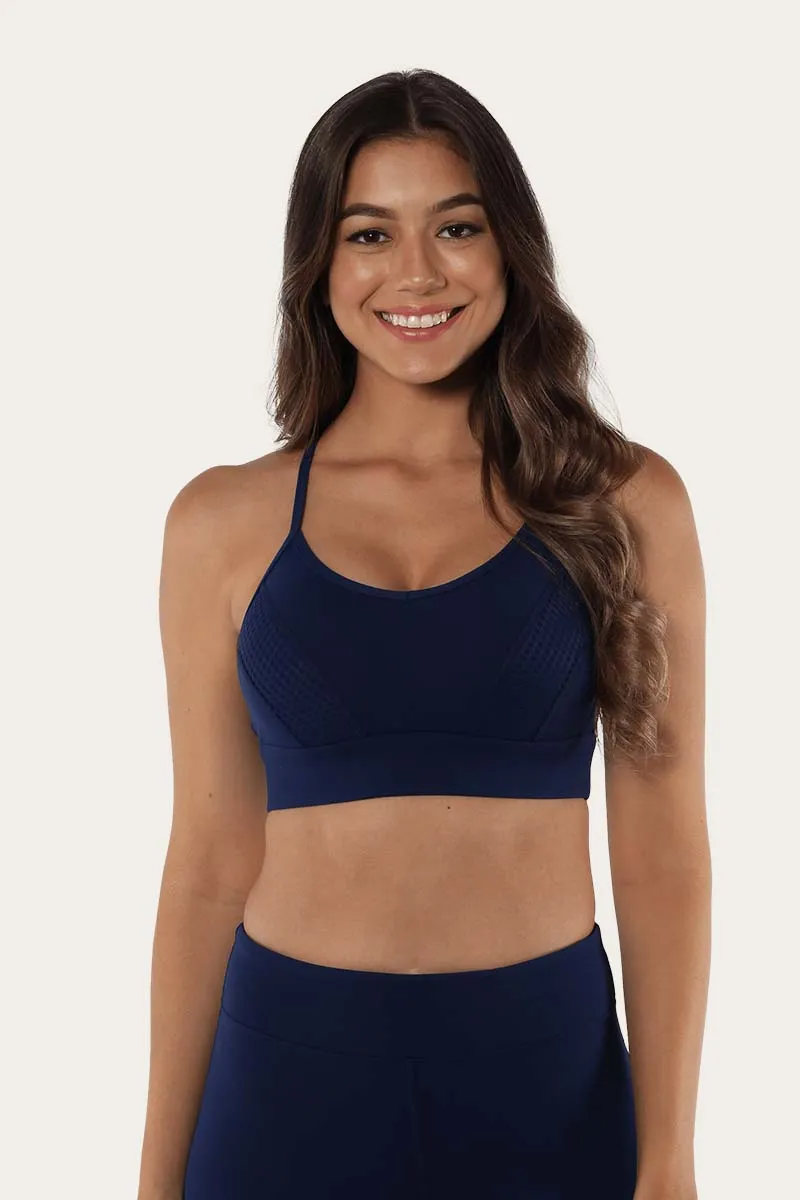 Mallee Womens Sports Bra - Navy