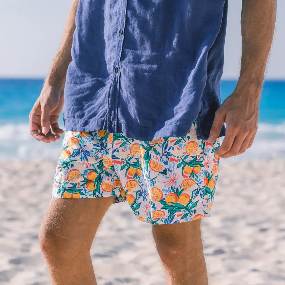 Men summer swimwear Orange slices