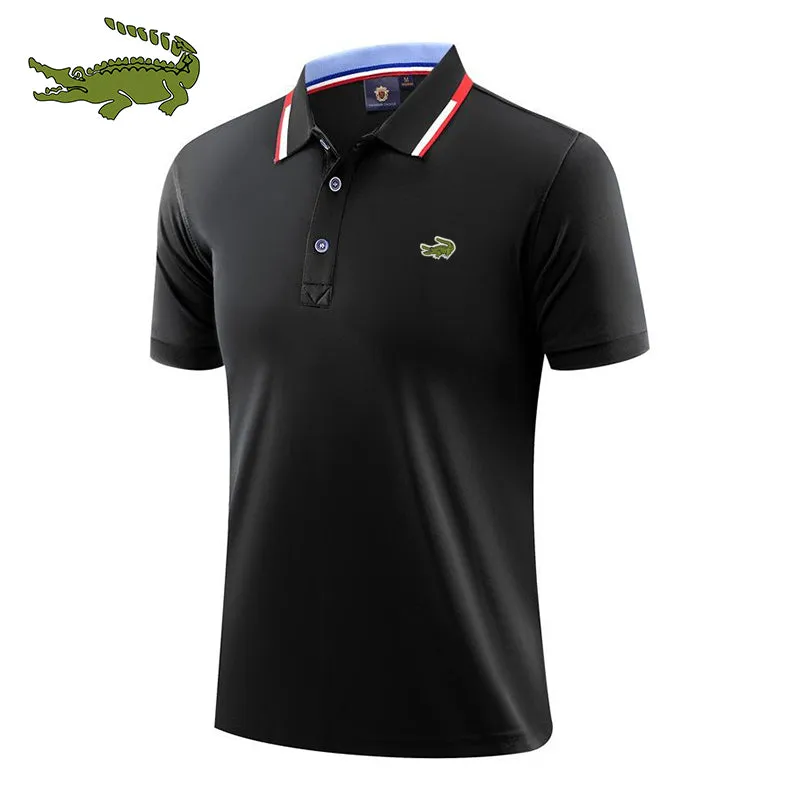 Men's cotton printed polo shirt spring, summer and autumn new business
