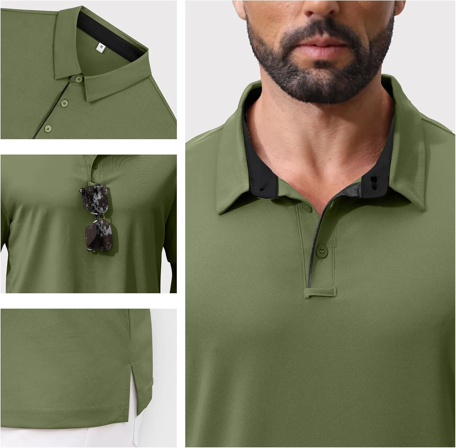 NIASHOT Mens Polo Shirt Short Sleeve Golf Sports Casual Tee