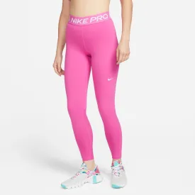 Nike Womens Pro Mid-Rise Mesh Paneled Leggings