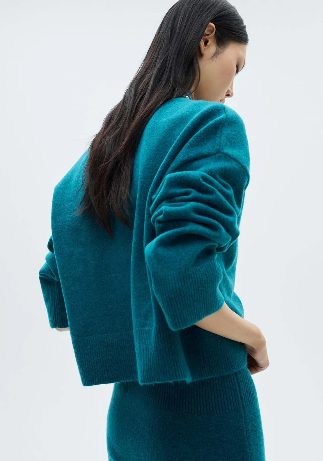 Perkins neck knitted sweater - Green