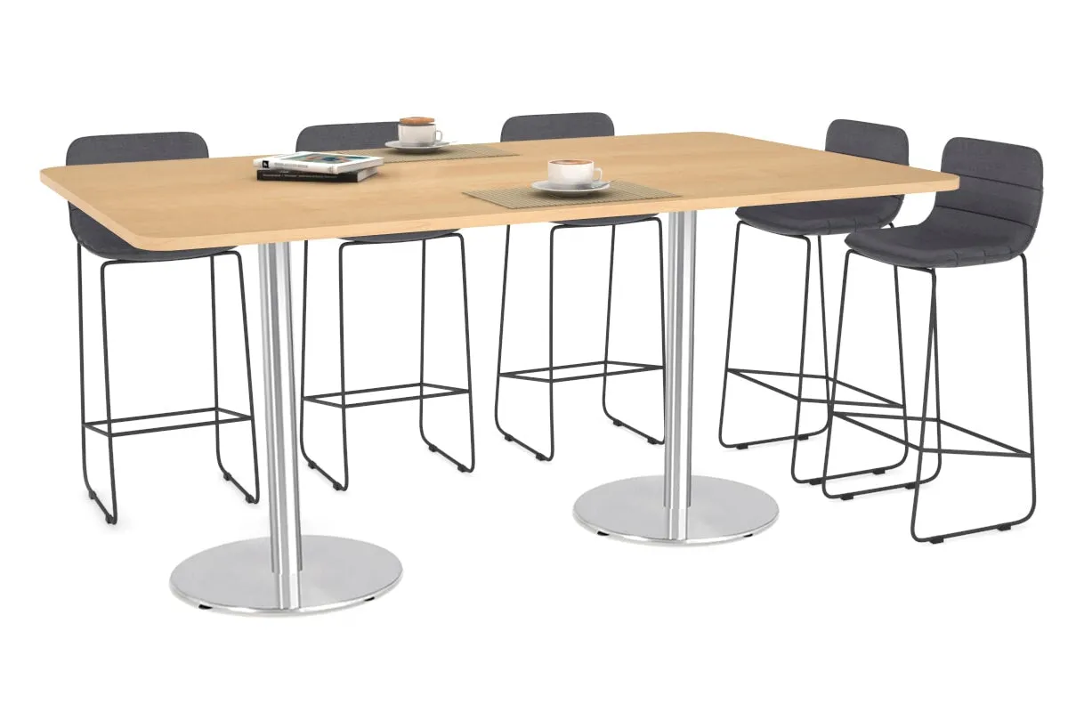 Sapphire Disc Base Counter Table - Rounded Corners [1800L x 1100W with Rounded Corners]