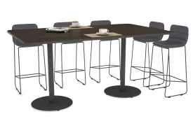 Sapphire Disc Base Counter Table - Rounded Corners [1800L x 1100W with Rounded Corners]