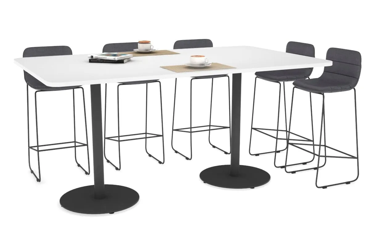 Sapphire Disc Base Counter Table - Rounded Corners [1800L x 1100W with Rounded Corners]