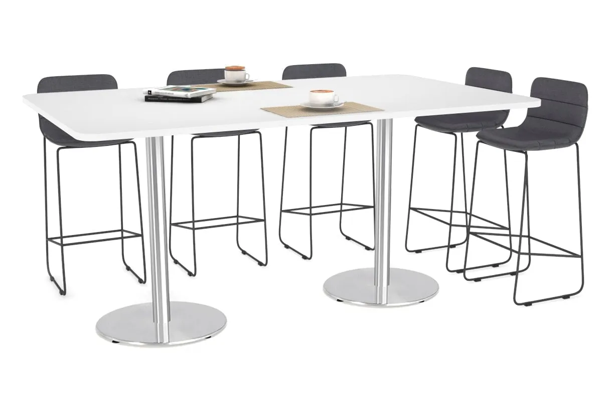 Sapphire Disc Base Counter Table - Rounded Corners [1800L x 1100W with Rounded Corners]