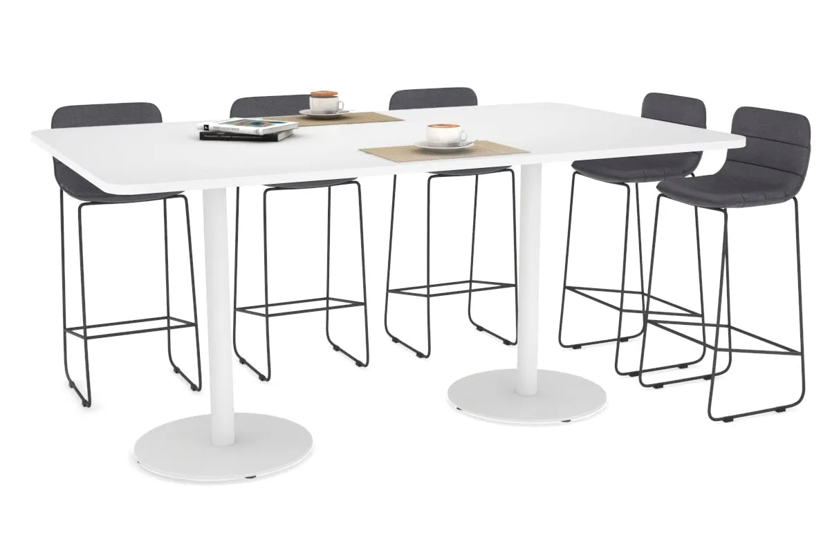 Sapphire Disc Base Counter Table - Rounded Corners [1800L x 1100W with Rounded Corners]