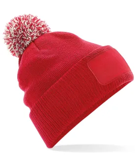 Snowstar® patch beanie | Classic Red/Off White