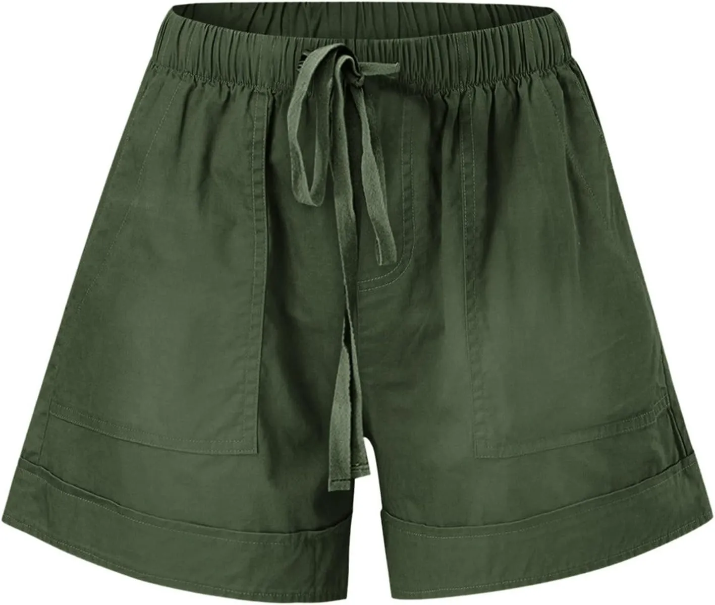 Womens Shorts Casual Summer 2025 Beach Vacation Plus Size Elastic Waist Drawstring with Pockets Comfy Trendy Clothes