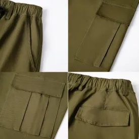 WZIKAI Mens Casual Joggers Pants Cotton Elastic Waist Drawstring Cargo Pants Fashion Athletic Outdoor Jogging Sweatpants